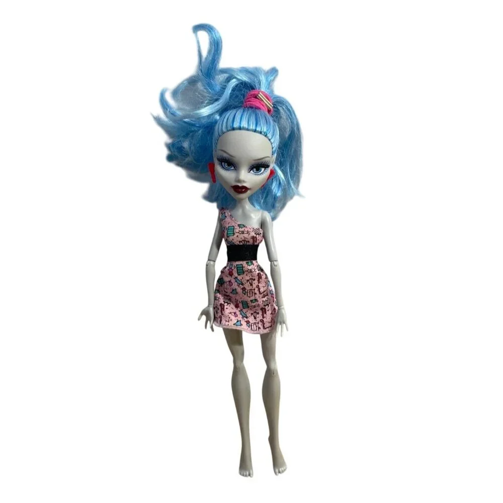 Monster High Doll Ghoulia Yelps Scaris City of Frights Red Zipper Earrings  2008